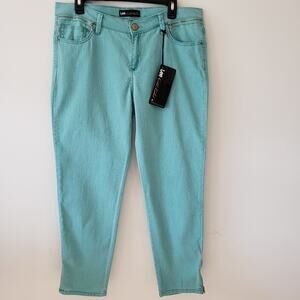 Vintage Lee Gold Label Turquoise Jeans Size 12 Y2K